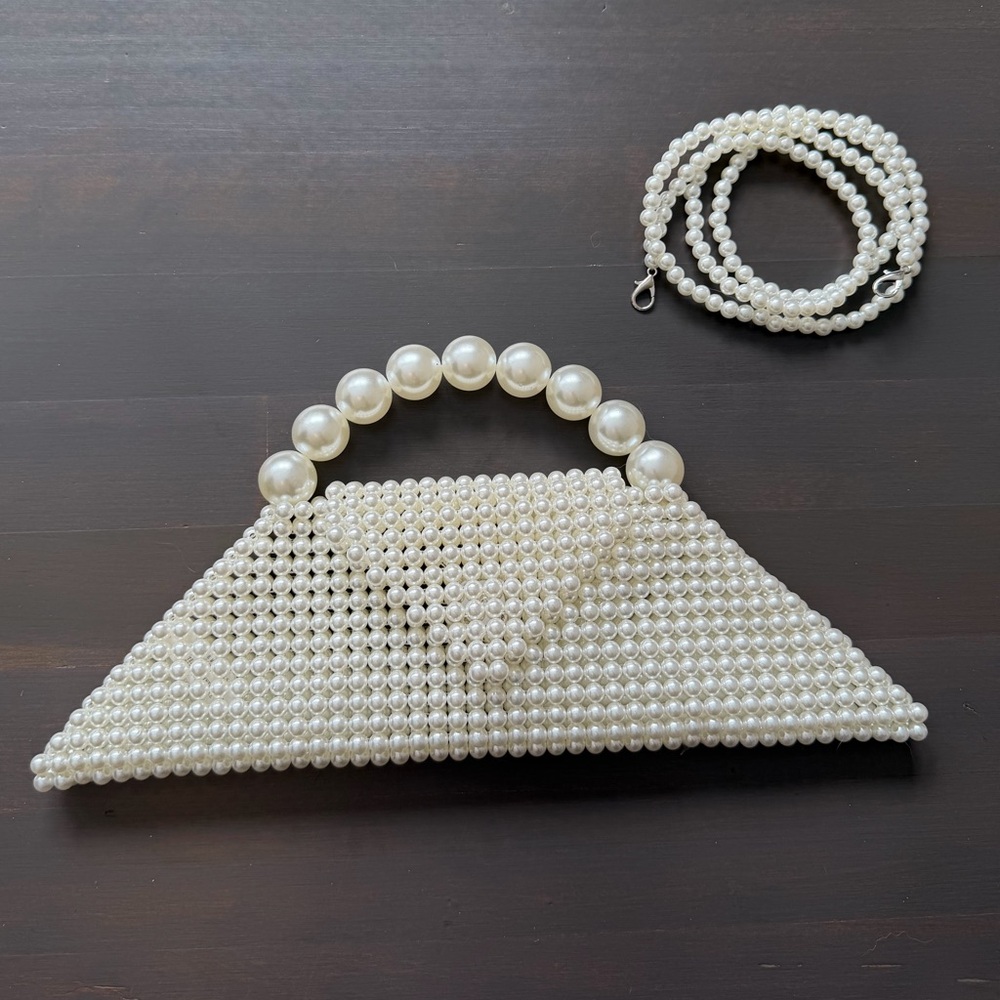 NWOT Pearl Beaded Clutch Bag for Women Dressy Handbag